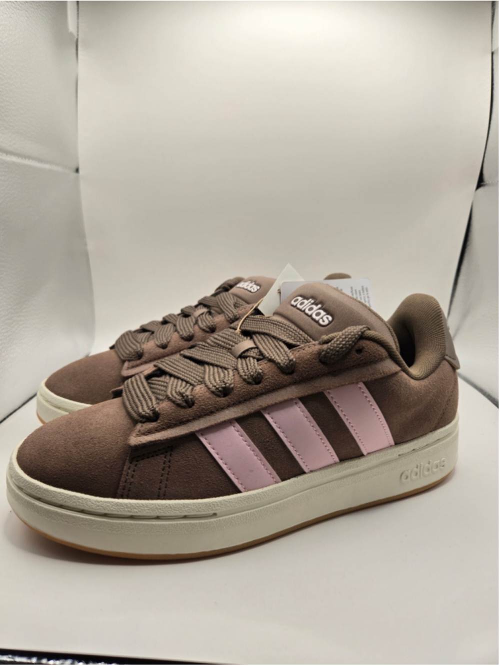 Women's Adidas Grand Court Alpha 00s Sneakers Brown Pink Size 7
